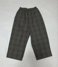 TRAVAIL MANUEL トラバイユマニュアル チェック ワイド パンツ