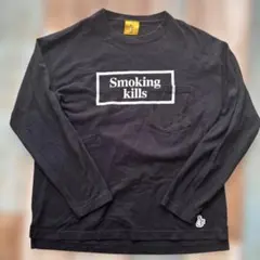 Smoking kills 長袖Tシャツ ブラック 2026年最新】smoking kills ロンtの人気アイテム - メルカリ