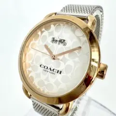 【新品電池】COACH 腕時計 シグネーチャー ラウンド コンビ 腕時計