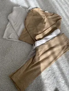 【H&M】コットンヘンリーネック/レギンス セットアップ2セット size92