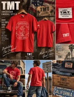 TMT BIGHOLIDAY Tシャツ レッド