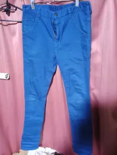 JOHNBULLジョンブル ブルーのカラーキャンバスパンツ