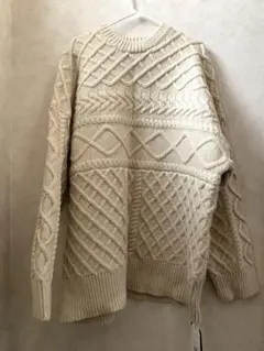 SELECT MOCA ベージュ ケーブルニット セーター