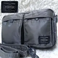 ●美品●　PORTER　TANKER　2way　ショルダーバッグ　シルバーグレー