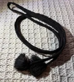 帯締め 黒 房付き 和装小物