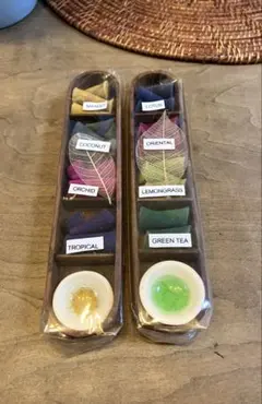 【未使用】お香2つセット　お香立て　陶器製　タイのお土産