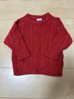 ブリーズ　90サイズ　赤ニット