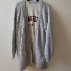 THE SHOP TK グレー 長袖カーディガン Fサイズのサムネイル