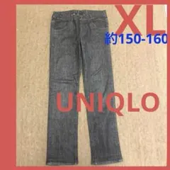 UNIQLO XL ダークデニム ストレートパンツ