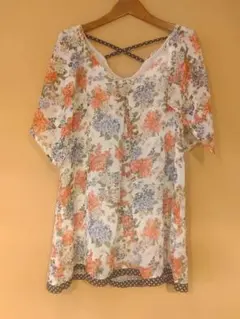 ブージュルード　チュニック　ワンピース　フラワー柄　BouJeloud