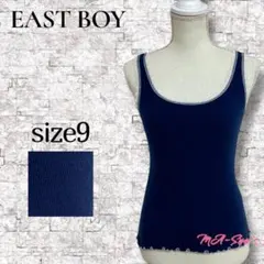 ☆美品☆ EAST BOY レース付きタンクトップ ネイビー M