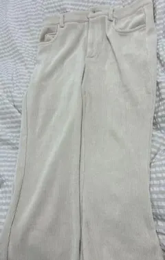 SHEIN コーデュロイ ホワイトパンツ