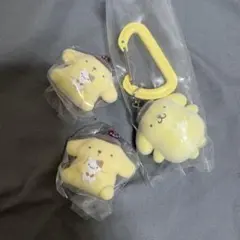 ポムポムプリン フロッキー カラビナ 3個セット ガチャ