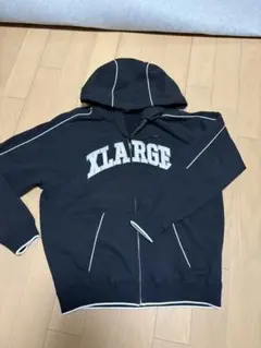 XLARGE ジップアップパーカー ブラック Lサイズ