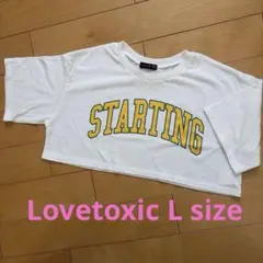 lovetoxic ショート丈 Tシャツ ホワイトのサムネイル