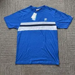 FILA 青 ストライプ Tシャツ