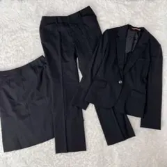 LES MUSE レミュ　ブラック　ストラップ　パンツスーツ 3点セット