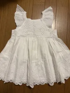 baby GAP ホワイトワンピース 12-18ヶ月 パンツ付き