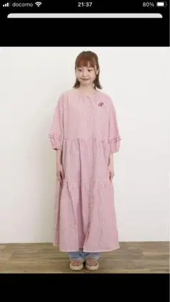 サマンサモスモス　イニシャルワンピース　新品未使用Ｓサイズ　レッド