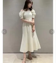 スナイデル オフショルキャミマーメイドワンピースホワイト