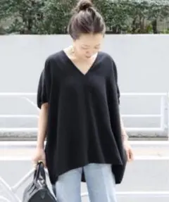 2019SS plage ギャザー ドルマン ブラウス ブラックのサムネイル