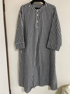 Lサイズ　ギンガムチェック シャツワンピース