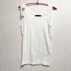 Heather ホワイト タンクトップ リボンスリーブのサムネイル