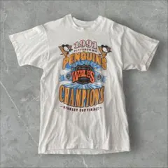 90sstarterNHLオフィシャルTシャツペンギン Design