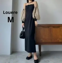 【Louere】チュールボリューム袖ワンピース 結婚式 オケージョン М