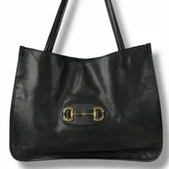 美品 GUCCI グッチ トートバッグ ホースビット レザー 623694 黒
