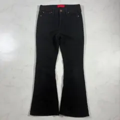 y2k RED CARD BEAMS 別注 フレア デニム 黒 24（E424）