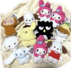 サンリオキャラクターズ ふわもこワッペンこれくしょんマスコット　11個