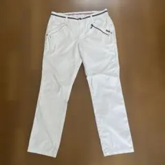 le coq sportif ホワイトパンツ ジッパーポケット付き