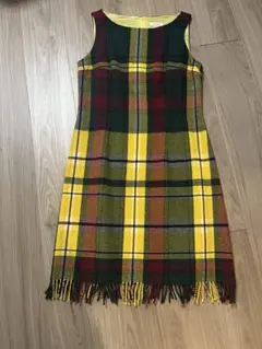 VICTOIRE チェック柄ノースリーブワンピース