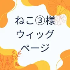 ねこ様専用ページウィッグページ