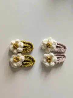 花モチーフ ヘアピン 2個セット