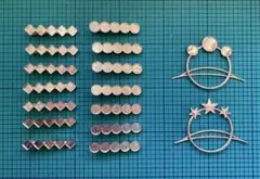 5. ミール皿付き　かんざし　ヘアクリップ　ゴールド　16個　パーツ　まとめ売り