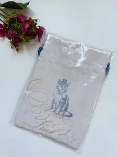 新品　Afternoon tea 猫のイラスト 巾着袋