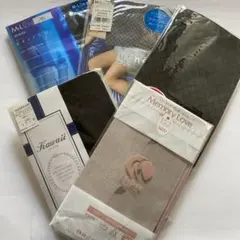 柄ストッキング　タイツ　5足セット　オマケ付き