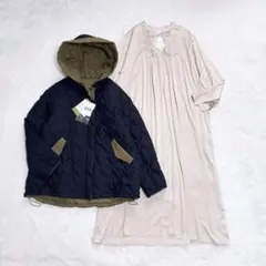 ※シマリス様専用　ブラウス・ダウンコート2着セット.*˚‧