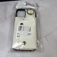 iPhone11 Pro 手帳型ケース ショルダー ストラップ ホワイト
