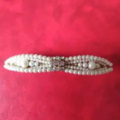 パール バレッタ　 ヘアクリップ 　ヘアアクセサリー