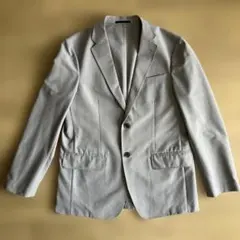 ユニクロ　感動ジャケット　ストレッチ　ライトグレー　L