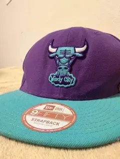 New Era 9FIFTY シカゴブルズ　パープル　紫　ターコイズ　キャップ