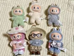 Popmart labubu Macaron 6体セット ぬい服付き