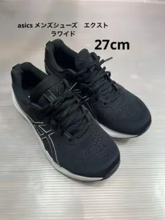 ASICS メンズ スニーカー ブラック　エクストラワイド　27cm