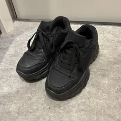 【大幅値下げ‼︎即購入◎】ブラック厚底スニーカー 24.0cm