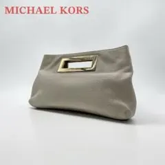 MICHAEL KORS マイケルコース クラッチバッグ レザー ゴールド金具