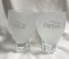 【6月16日まで値下】コカ・コーラ グラス すりガラス レトロ 6個セットのサムネイル