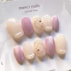 完成品【現品】白無垢ネイル 成人式ネイル 和装ブライダルネイル 入学式ネイル